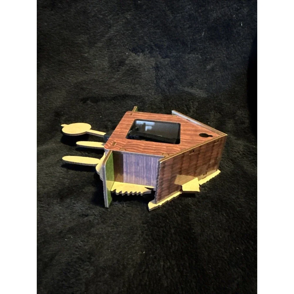 Vintage 90s Wooden House Hanging Wall Cuckoo Clock Analog hd-1688